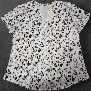 Small Womens Dressy Casual Shirt Short Sleeve V Neck Work Blouse Business Casual